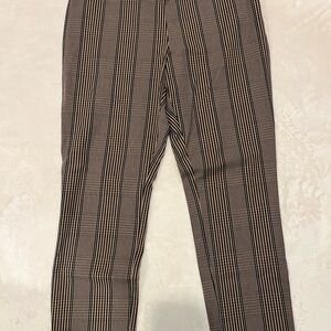 a new day Women's Black and Tan Striped Straight Leg Pants